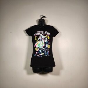 JOJO'S BIZARRE ADVENTURE SS T Shirt Womens S Black Multi Diamond Is Unbreakable
